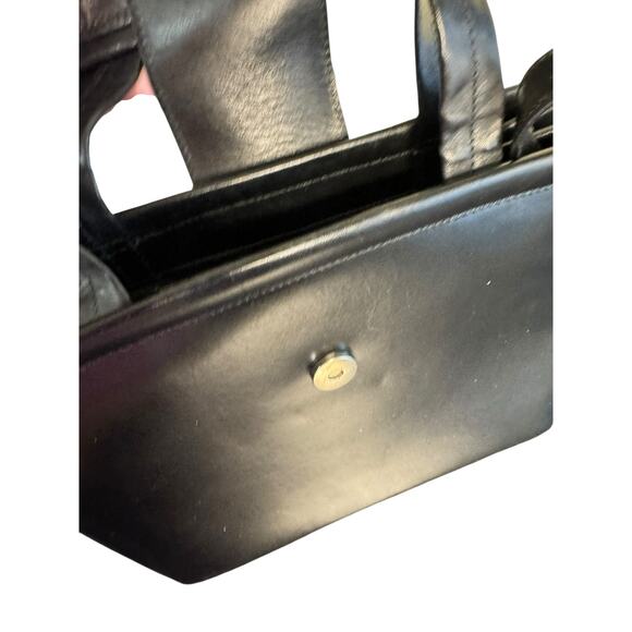 Salvatore Ferragamo Vintage Top Handle Bag in Black w/Silver Hardware - Picture 3 of 16